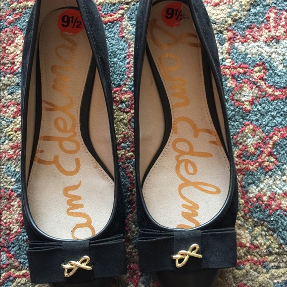 ❌SOLD🛍Sam Edelman black suede shoes size 9.5 - Picture 3 of 8